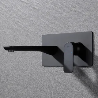 Встраиваемый смеситель для раковины Black&White Universe 8306BUK чёрный матовый